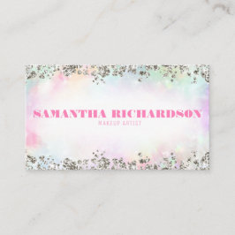 レインボーエレガントホログラフィー虹色シルバーシック 名刺