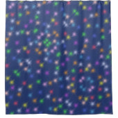 レインボーエレガントモダンカラフル勾配星 シャワーカーテン (正面)