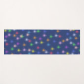 レインボーエレガントモダンカラフル勾配星 ヨガマット (正面(横))