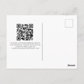 レインボーエレガント婚約写真保存日時 ポストカード (裏面)