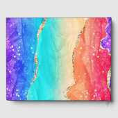 レインボーエレガント&金ゴールドグリッターアガテ結婚ス ゲストブック (裏面)