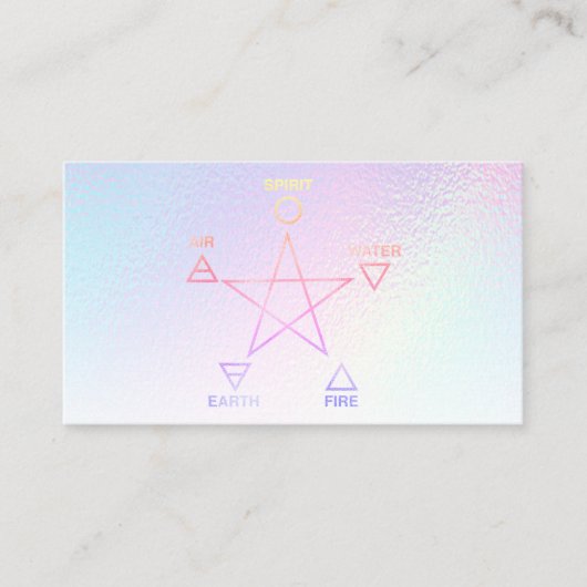 レインボーエレメンツペンタグラムサイキックビジネス 名刺 (正面)
