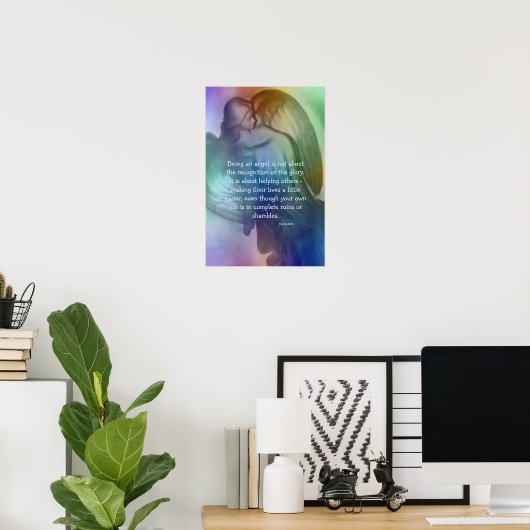 レインボーエンジェルウィズことわざ ポスター (ホームオフィス)