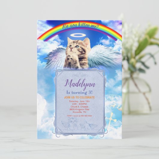 レインボーエンジェルキャットアンジェリック招待状 招待状 (スタンド正面)