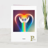 レインボーエンジェルハートグリーティングカード カード (裏面)