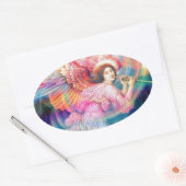 レインボーエンジェル 楕円形シール (封筒)