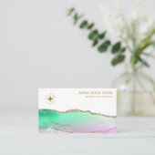 *~*レインボーエーテ金ゴールドグリッター静脈パステルスター 名刺 (スタンド正面)