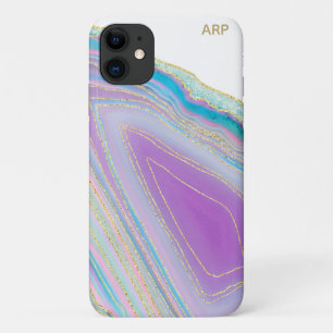 *~*レインボーエーテ金ゴールドグリッター静脈パステル iPhone 11 ケース