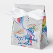 レインボーオウム鳥の子お誕生日ケーキの愛用ボックス フェイバーボックス (正面サイド)