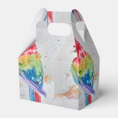 レインボーオウム鳥の子お誕生日ケーキの愛用ボックス フェイバーボックス (裏面サイド)