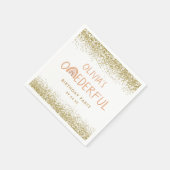 レインボーオネダーフルガール1st誕生日パーティー スタンダードカクテルナプキン (角)