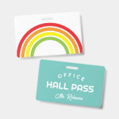 レインボーオフィス通学券 バッジ (正面＆裏面)