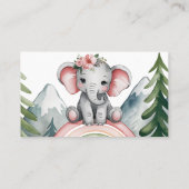 レインボーオムツラッフルに登場する象 名刺 (裏面)