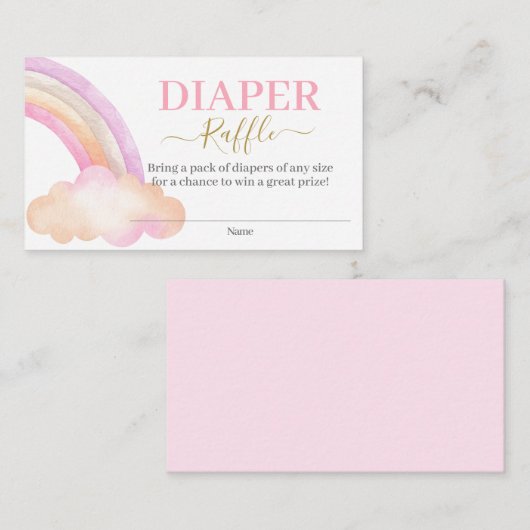 レインボーオムツラッフルエンクロージャカード エンクロージャーカード (正面/裏面)