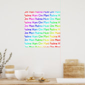 レインボーオムマニパドメフムプリント ポスター (キッチン)