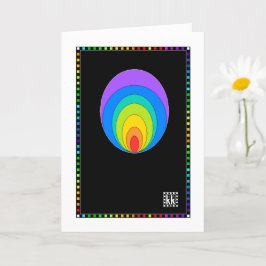レインボーオルブオンブラックグリーティングカード カード