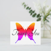 レインボーオンブルバタフライシルエットサンキュー ポストカード (スタンド正面)