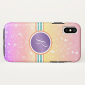 レインボーオンブレモノグラムビングラマラス Case-Mate iPhoneケース (裏面(横))