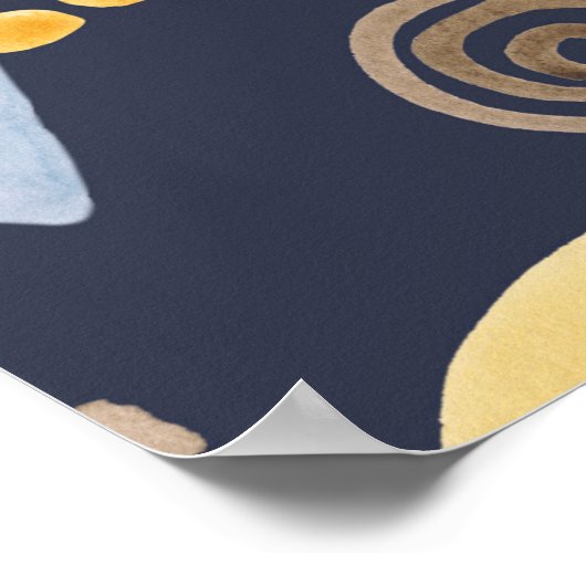 レインボーオーガニックとうぶな人パターンを形成し、ハート。 ポスター (角)