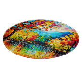 レインボーオータムレイクアート カッティングボード (角)