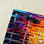 レインボーオータムレイクアート ビーチタオル (インサイチュ)