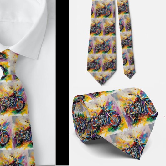 レインボーオートバイモータークロススポーツ ネクタイ