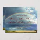 レインボーオーバーカントリーフィールド結婚式招待状 招待状 (正面/裏面)