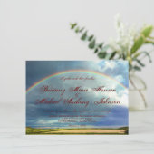 レインボーオーバーカントリーフィールド結婚式招待状 招待状 (スタンド正面)