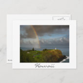レインボーオーバーキラウアライトハウスハワイ ポストカード (正面/裏面)