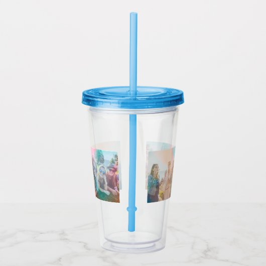 レインボーオーバーレイ効果付き写真 アクリルタンブラー (右)