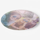 レインボーオーバーレイ効果付き写真 ペーパープレート (アングル)