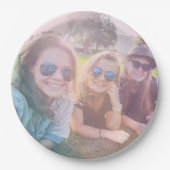 レインボーオーバーレイ効果付き写真 ペーパープレート (正面)