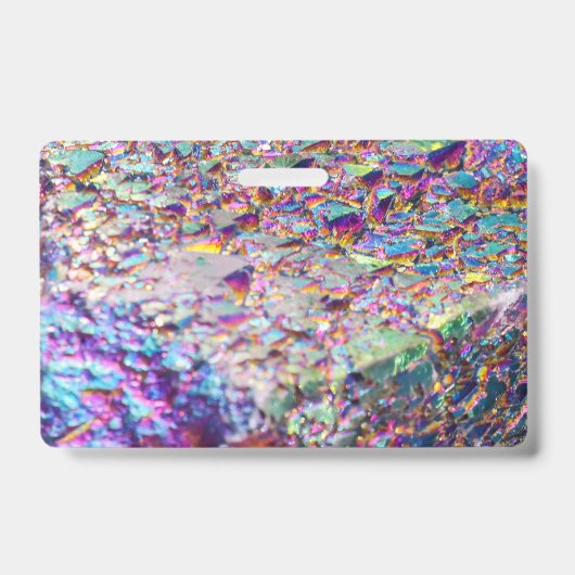 レインボーオーラ結晶 バッジ (正面)