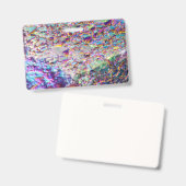 レインボーオーラ結晶 バッジ (正面＆裏面)