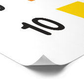 レインボーカウント1-10番号教育 ポスター (角)