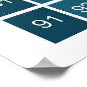 レインボーカウント1-100番号教育 ポスター (角)