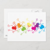 レインボーカエル ポストカード (正面/裏面)