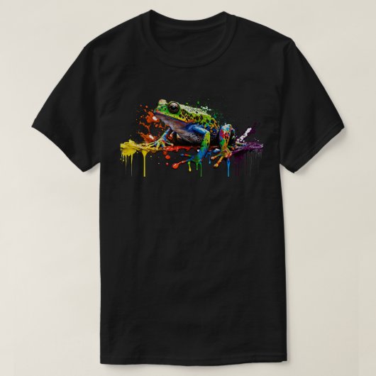 レインボーカエル Tシャツ (デザイン正面)