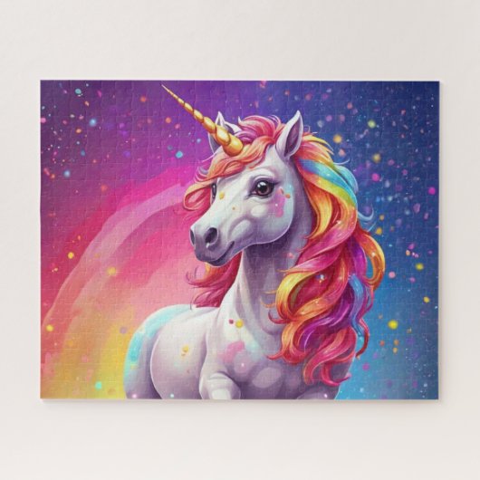 レインボーカスケードユニコーンの旅 ジグソーパズル (横)