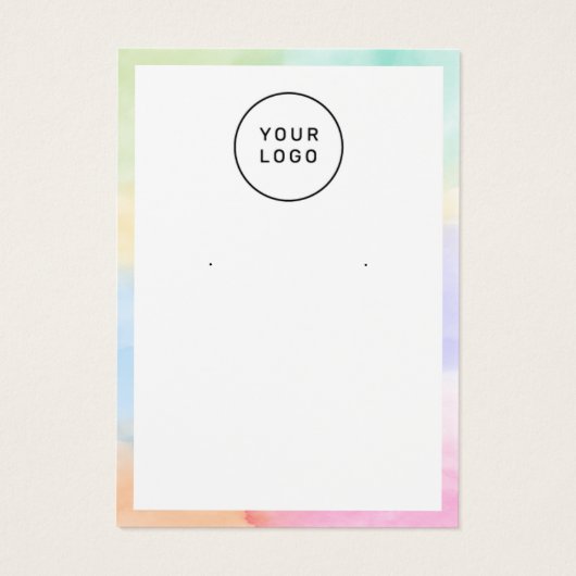 レインボーカスタムのロゴのイヤリングディスプレイありがとう (裏面)