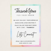 レインボーカスタムのロゴのイヤリングディスプレイありがとう (正面)