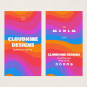 レインボーカスタムウェーブ服サイズ価格つるラベル (正面&裏面)