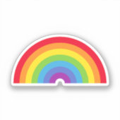 レインボーカスタムカットビニールステッカー シール (正面)
