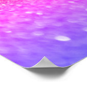 レインボーカスタムグリッター名パーソナライズされた ポスター (角)