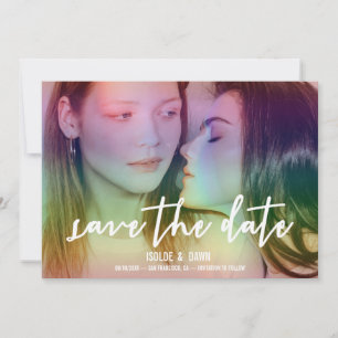 レインボーカスタムゲイ/レズビアンSave the Date セーブザデート