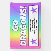 レインボーカスタムドラゴンズ旗 横断幕 (縦)