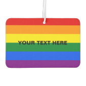 レインボーカスタムフラッグカー空気清浄機 カーエアーフレッシュナー (裏面)