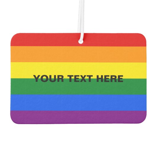 レインボーカスタムフラッグカー空気清浄機 カーエアーフレッシュナー (裏面)