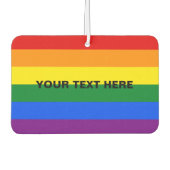 レインボーカスタムフラッグカー空気清浄機 カーエアーフレッシュナー (正面)