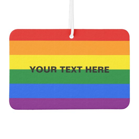 レインボーカスタムフラッグカー空気清浄機 カーエアーフレッシュナー (正面)